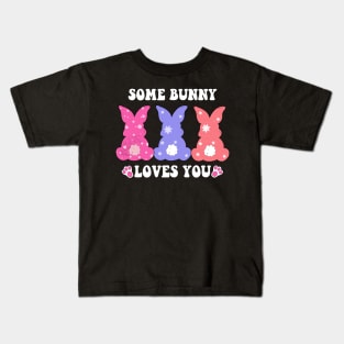 some bunny loves you easter Kids T-Shirt